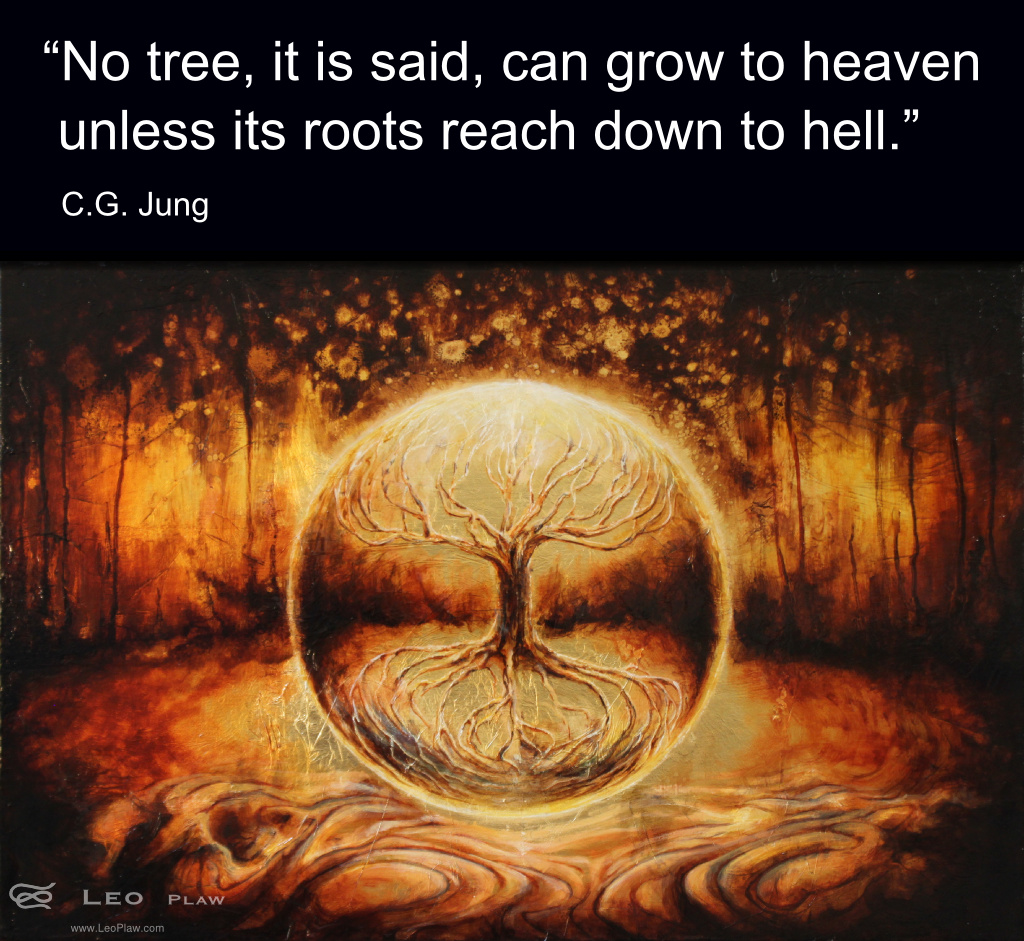 Painting – Axis Mundi – Carl Jung – Quote – Leo Plaw – Fine Art