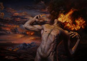 "Burning Desire", Leo Plaw, 70 x 50cm, oil on canvas