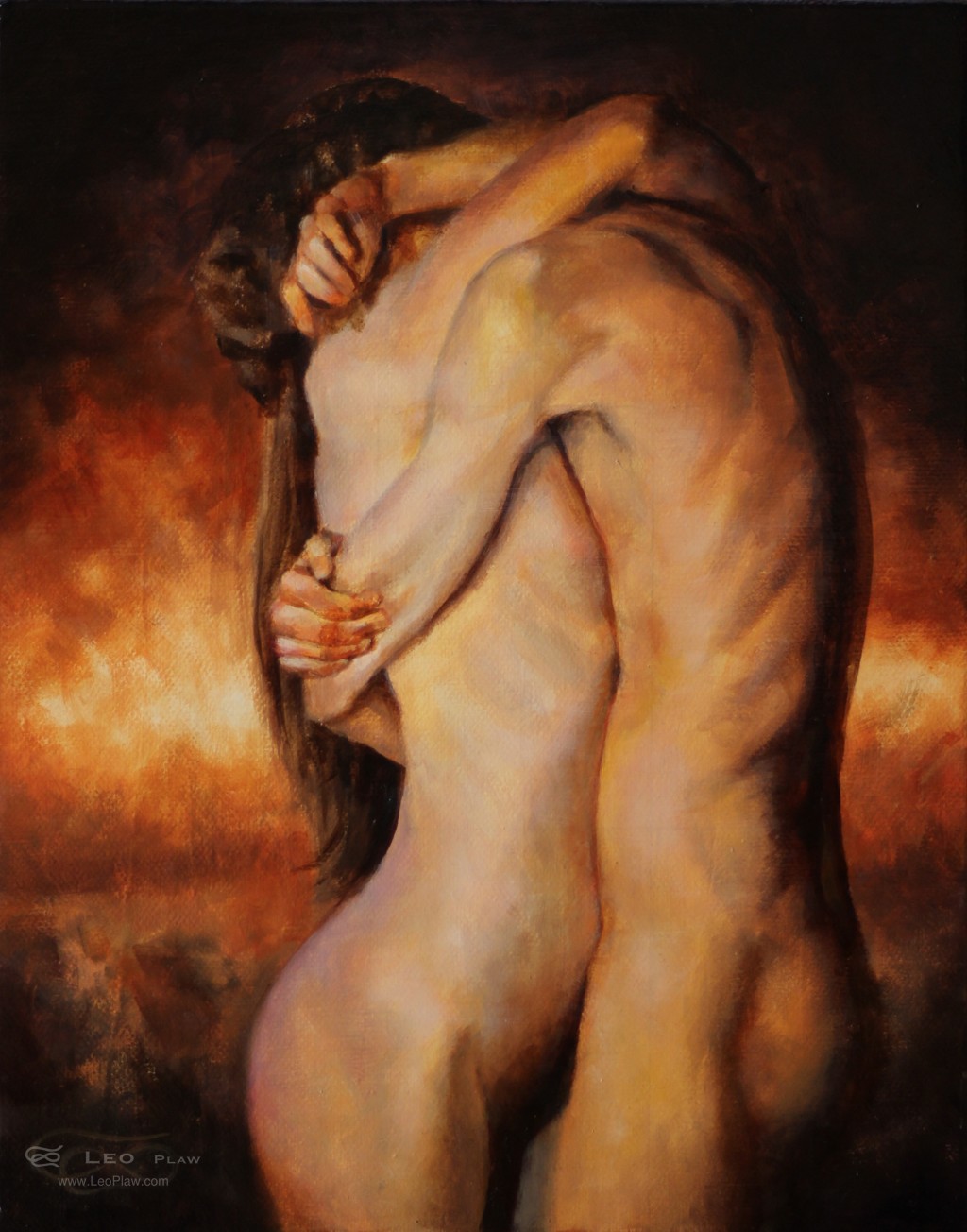 "Enfold", Leo Plaw, 24 x 30cm, oil on canvas