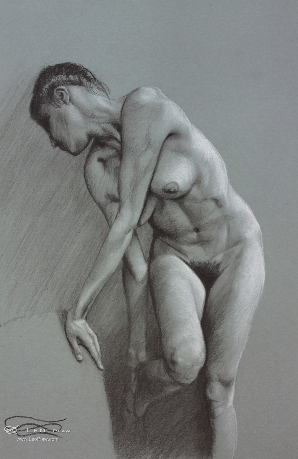 "Figure 21", Leo Plaw, 24 x 34cm, pastel pencil on paper