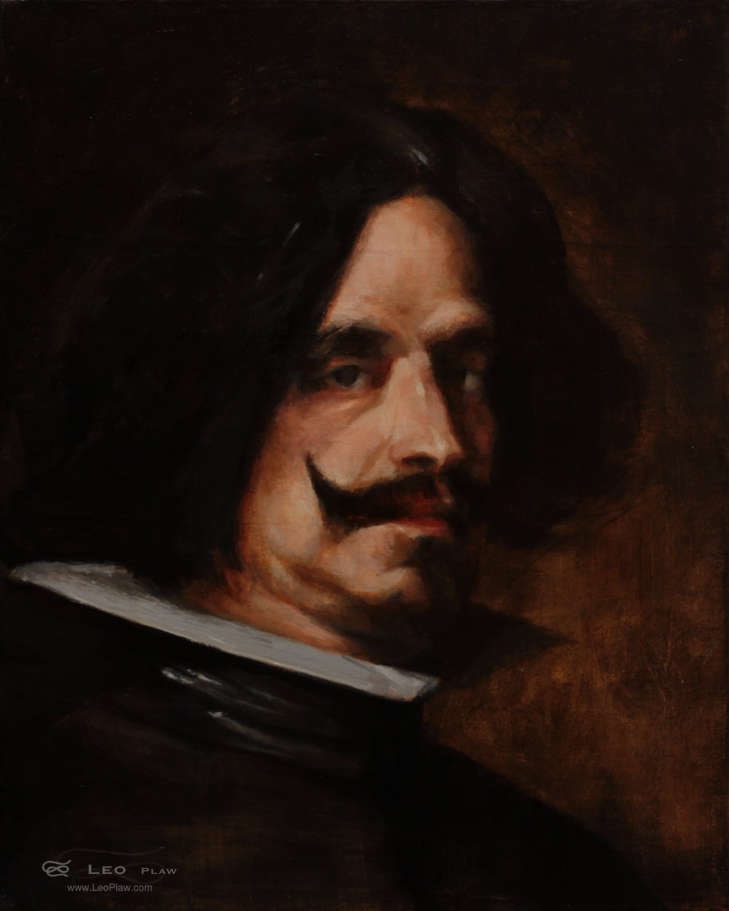 "Diego Velázquez", Leo Plaw, 24 x 30cm, oil on canvas