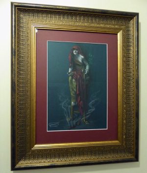"Oracle of Delphi" drawing framed
