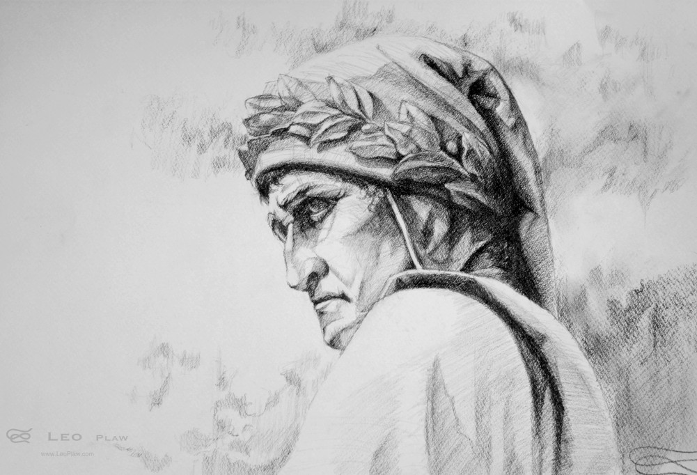 "Dante", Leo Plaw, 42 x 29cm, graphite pencil on paper