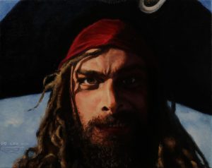 "Ratschu Pikatschu Captian", Leo Plaw, 30 x 24cm, oil on canvas