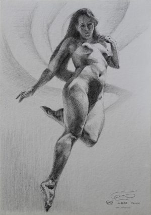 "Figure 29", Leo Plaw, 24 x 34cm, graphite pencil on paper