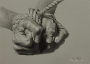 "Hands 37 - Drawing", Leo Plaw, 34 x 24cm, graphite pencil on paper