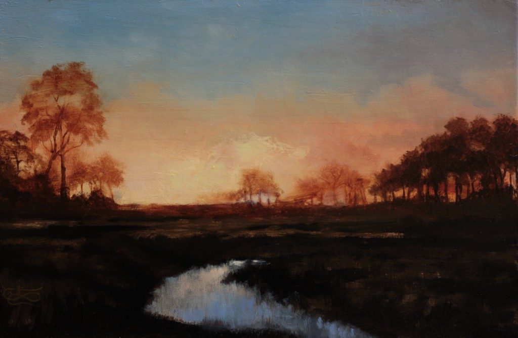 "Landscape 20190321", Leo Plaw, 30 x 20cm, oil on canvas