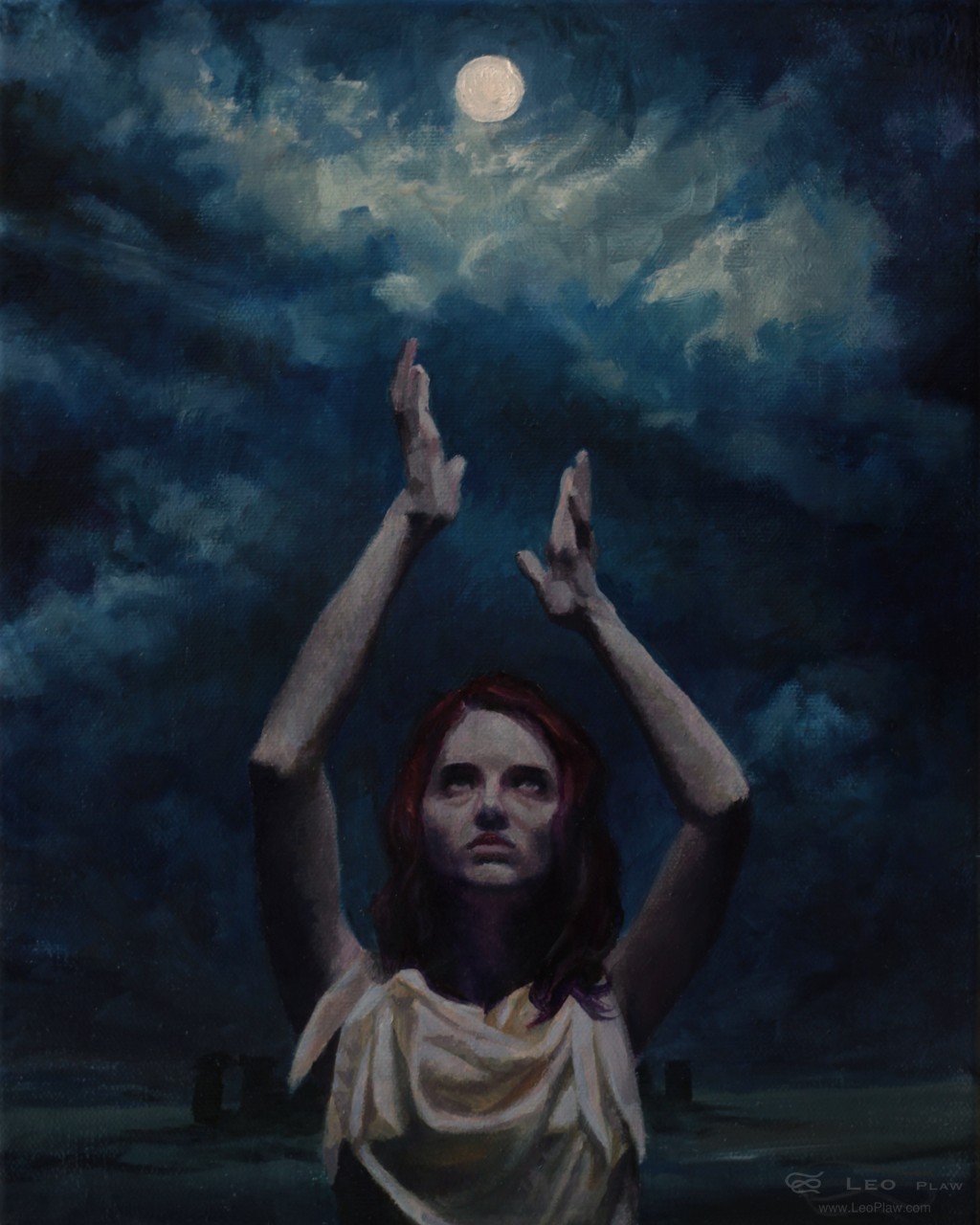 "Lunation", Leo Plaw, 24 x 30cm, oil on canvas