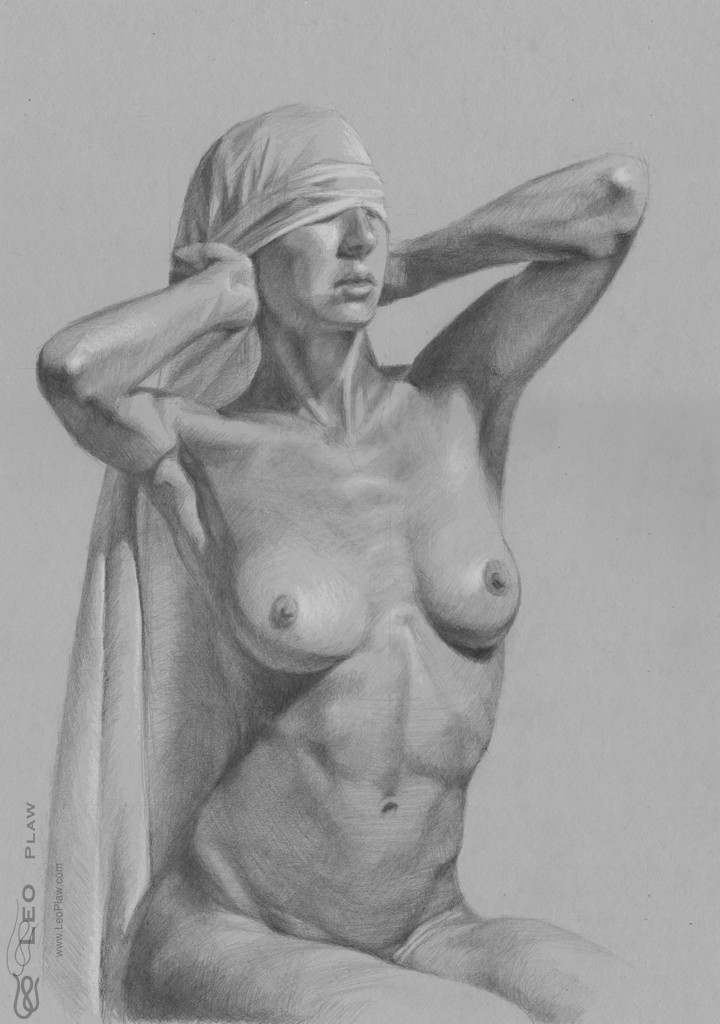 "Figure 34 - Drawing", Leo Plaw, 23 x 34cm, graphite pencil on paper