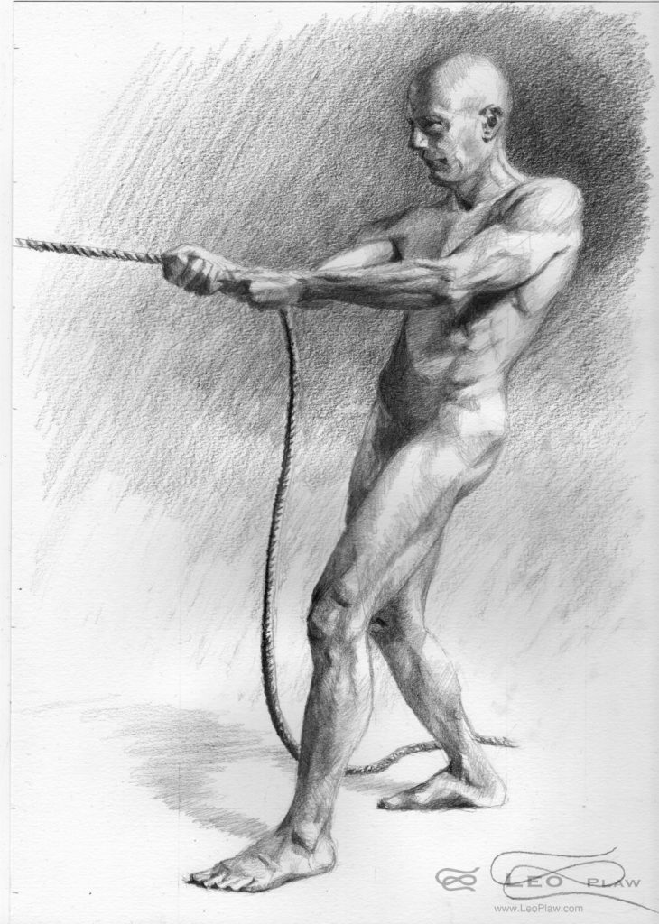"Figure 43 - Drawing", Leo Plaw, 21 x 30cm, graphite pencil on paper