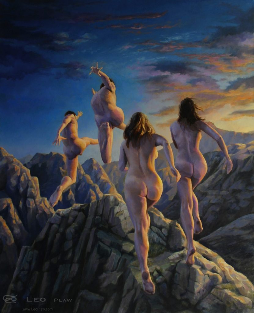 "The Big Leap", Leo Plaw, 80 x 100cm, oil on canvas