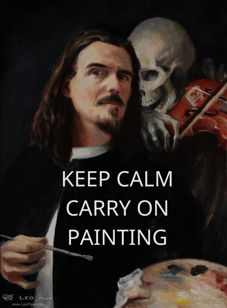 Keep calm carry on painting