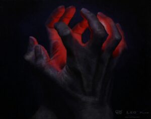 "Hands 412, 30 X 25cm, oil on canvas