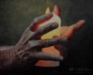 "Hands 50", 30 x 24cm, oil on canvas